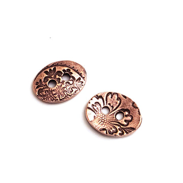 Jardin Button- Antique Copper