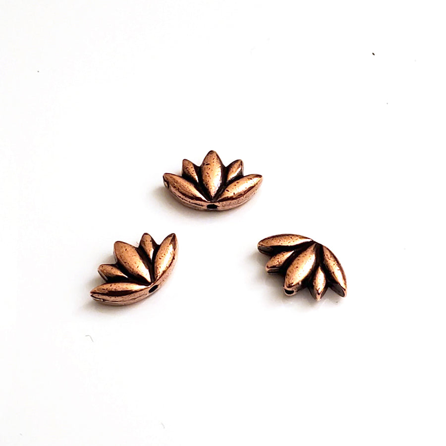 Lotus Bead- Antique Copper