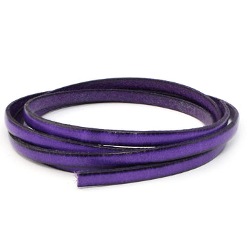 Deep Purple- 5mm Strap Leather by the Yard
