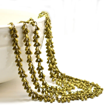 Teardrop Bauble- Antique Brass Chain by the Foot