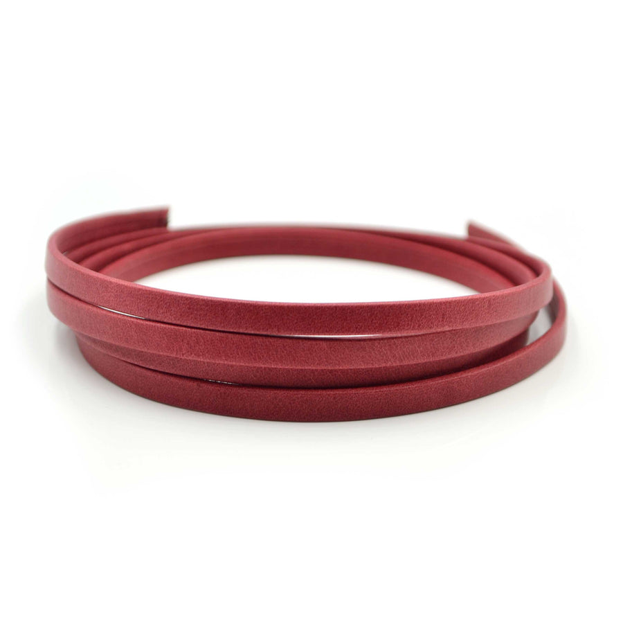Arizona Red- 5mm Strap Leather by the Yard - Beadshop.com