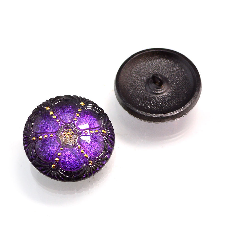 Wheel- Purple Pansy with Black