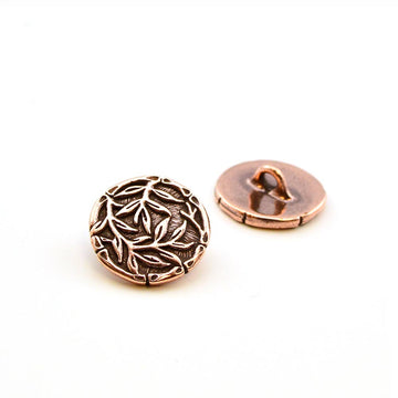 Bamboo Silhouette- Antique Copper , Buttons - Tierracast, Beadshop.com