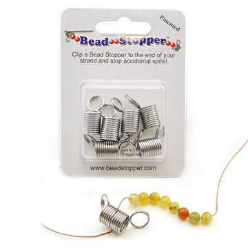 Bead Stoppers Beadalon Clamp 4 Coiled Stainless Steel Beading