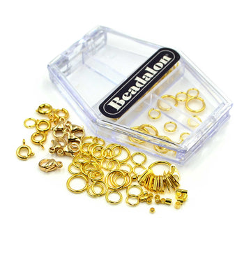 Beadalon Crimp Cover Variety Size Pack - Gold