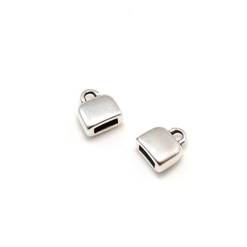 5mm Rounded Loop Ends- Antique Silver (1 pair)