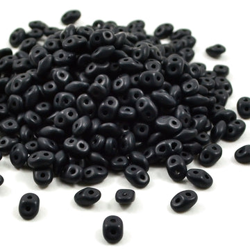 Jet Matte , superduo - Helby, Beadshop.com