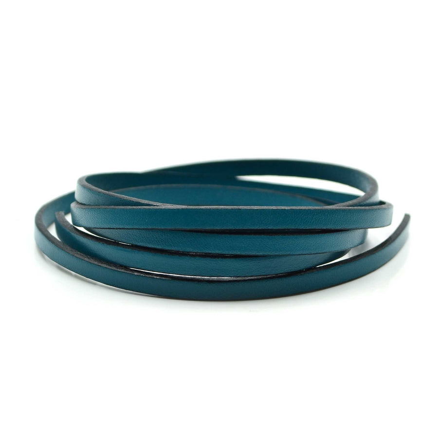Blue- 5mm Strap Leather by the Yard - Beadshop.com