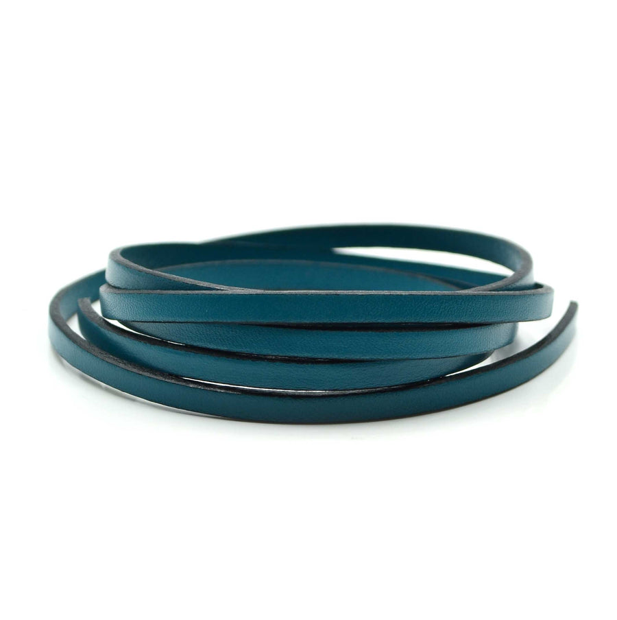 Blue- 5mm Strap Leather by the Yard