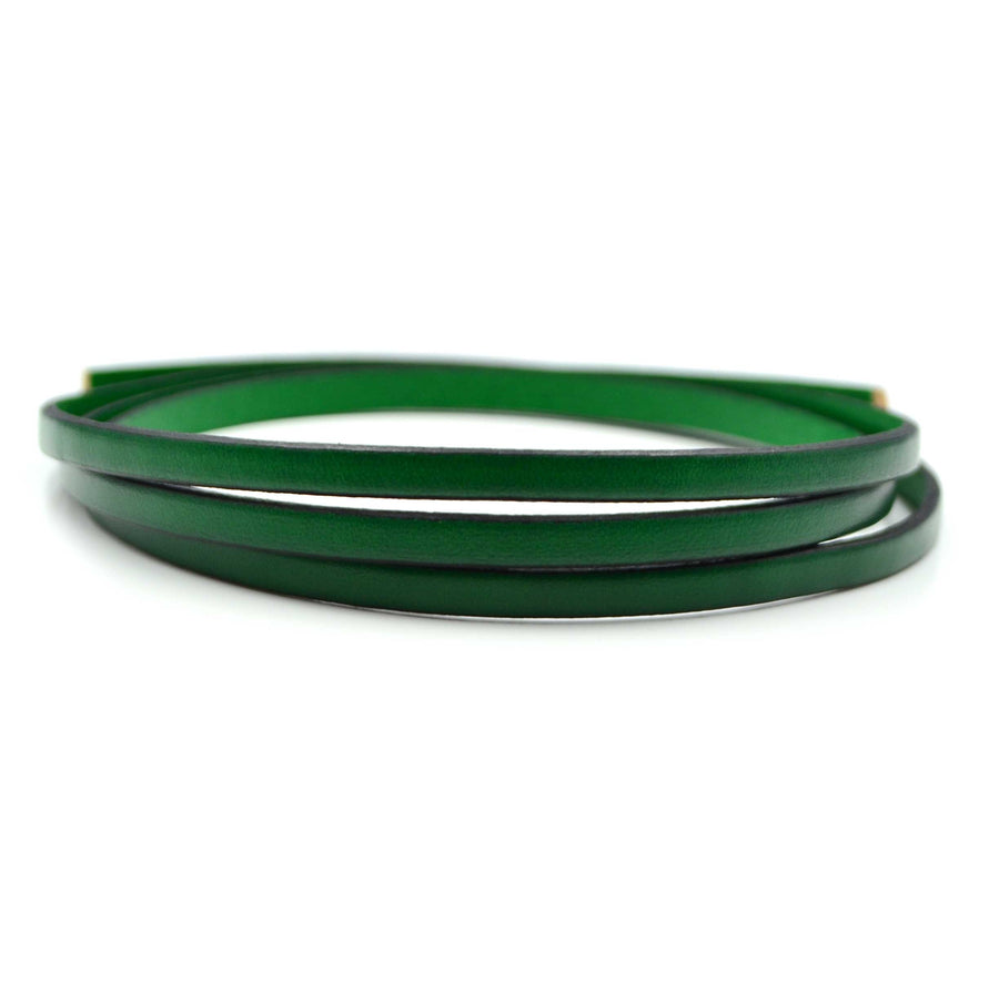 Bottle Green- 5mm Strap Leather by the Yard