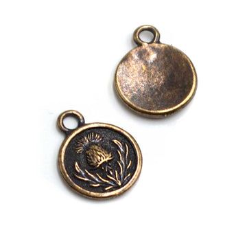 Thistle Charm- Antique Brass