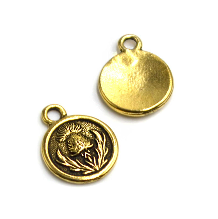 Thistle Charm- Antique Gold