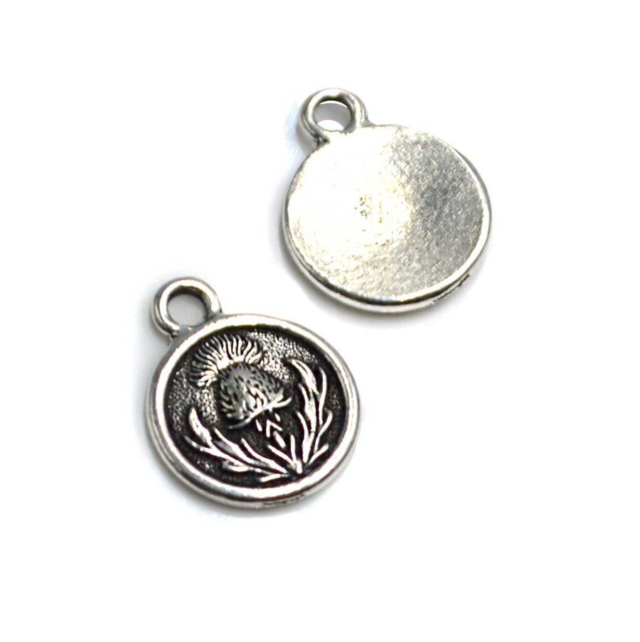 Thistle Charm- Antique Silver