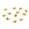 Clamshell End Tips- Gold Plate Two Loop