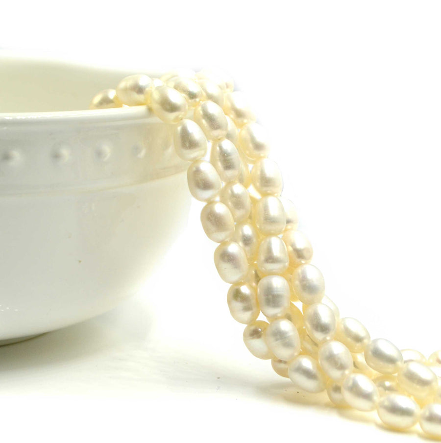 Cream Rice Pearls, 8mm
