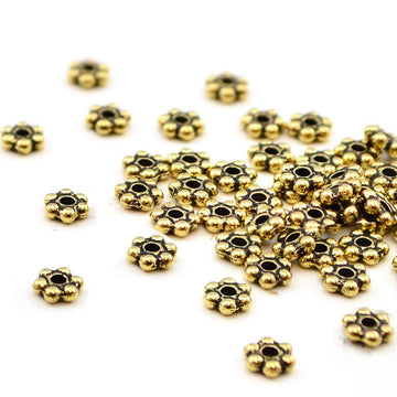 Tierra Daisy Spacer - Gold - Beadshop.com