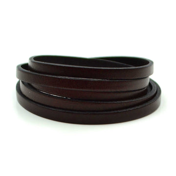 Dark Brown- 5mm Strap Leather by the Yard