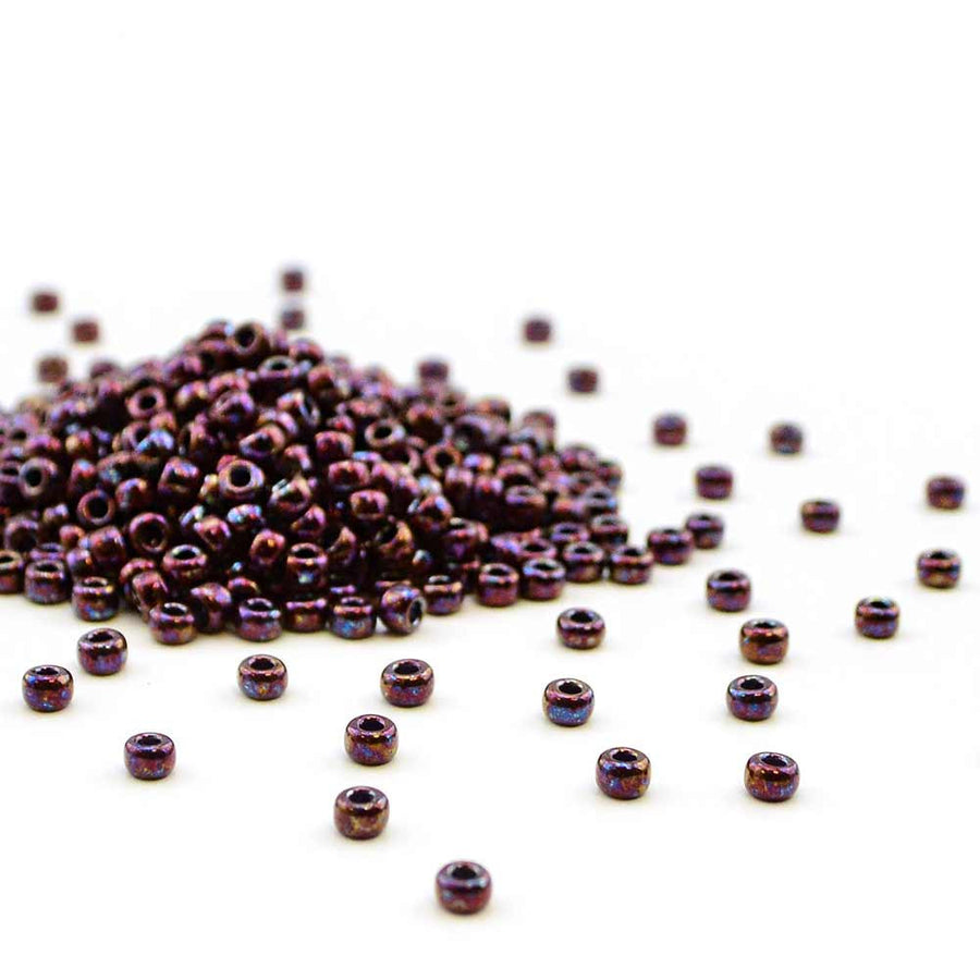 8-460- Metallic Dark Raspberry , 8/0 Miyuki Seed Beads - Helby, Beadshop.com