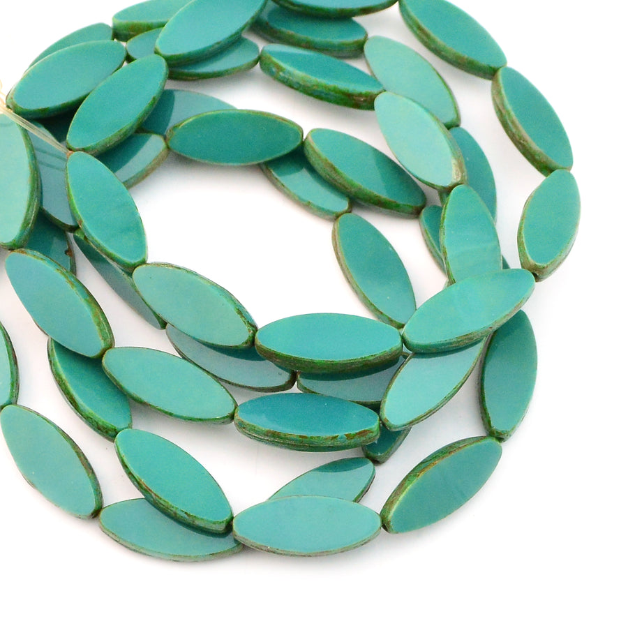 Spindles- Green Turquoise Opaque