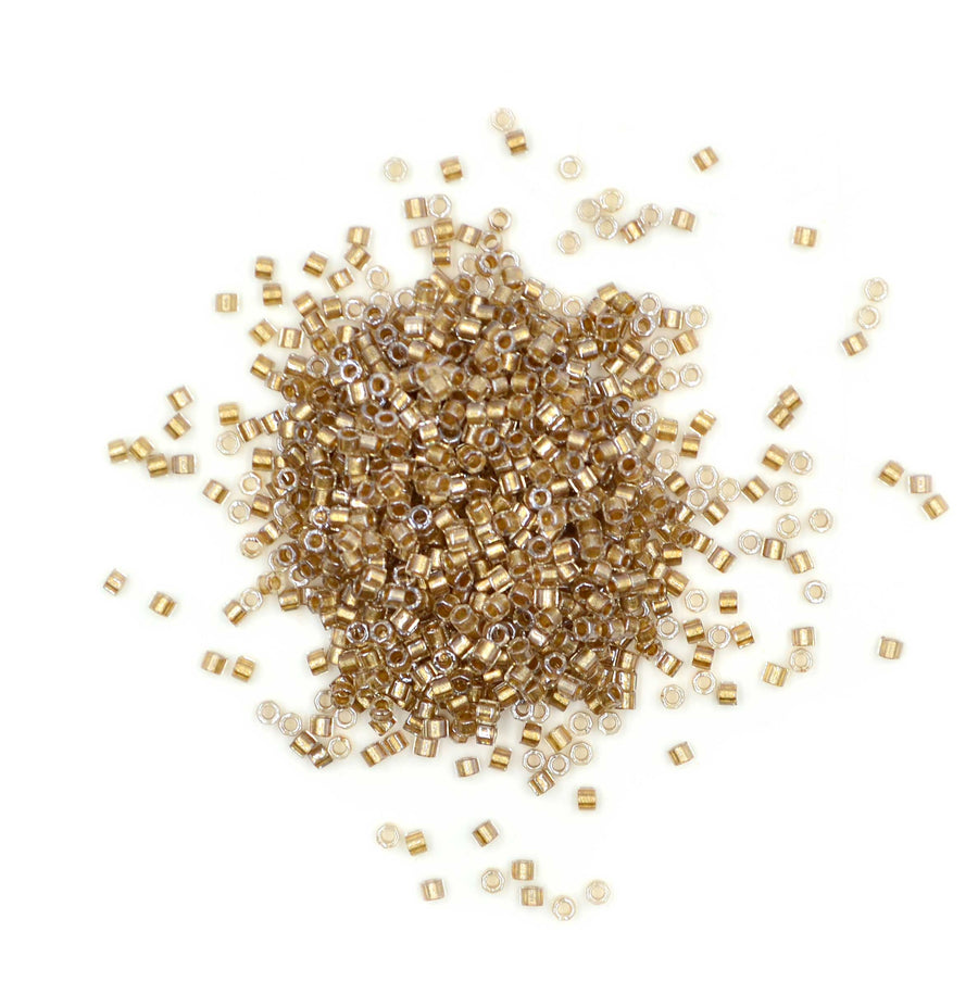 DBC-0907- Delica Sparkle Beige-Lined Crystal Cut 11/0