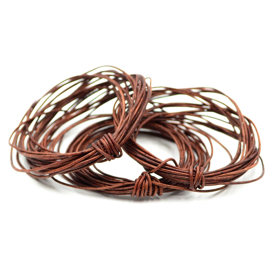 Distressed Brown- 1.0mm Indian Leather by the Yard