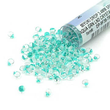 DP-F38 Sparkling Aqua Green-Lined Crystal
