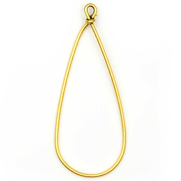 Drop Hoop- Antique Gold