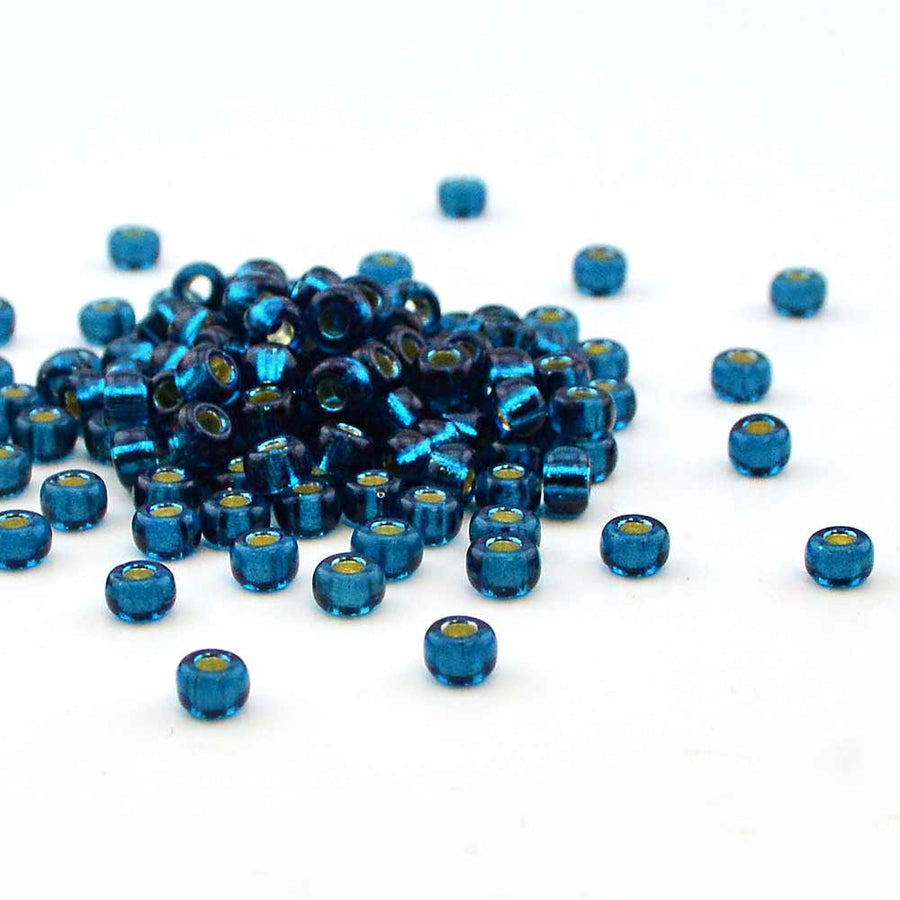6-1425 Dyed Silver Lined Blue Zircon 6/0 , 6/0 Miyuki Seed Beads - Helby, Beadshop.com