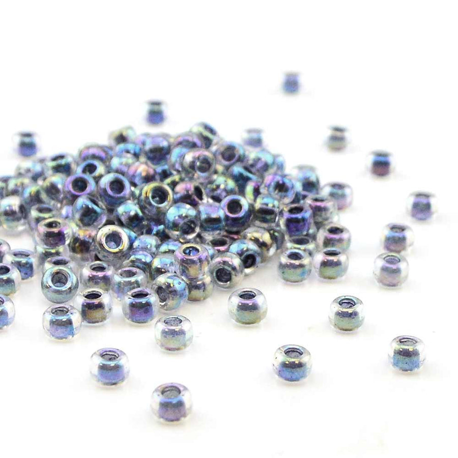 6-283 Variegated Blue Lined Crystal AB 6/0 