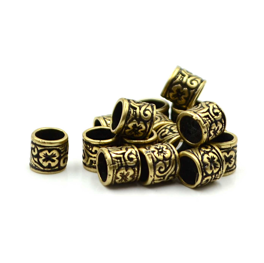 Floral Tube- Antique Brass