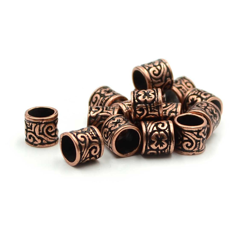 Floral Tube- Antique Copper