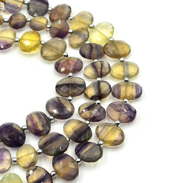 Fluorite- Faceted Center Drilled Ovals