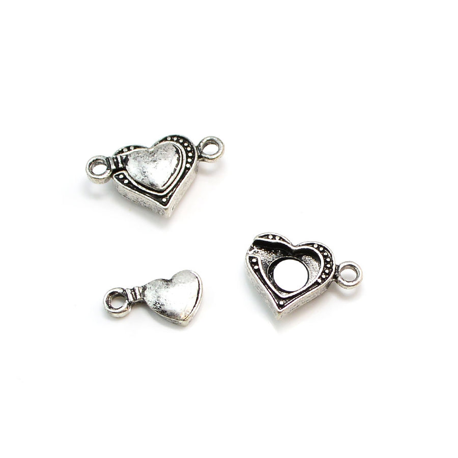 Full Heart- Antique Silver