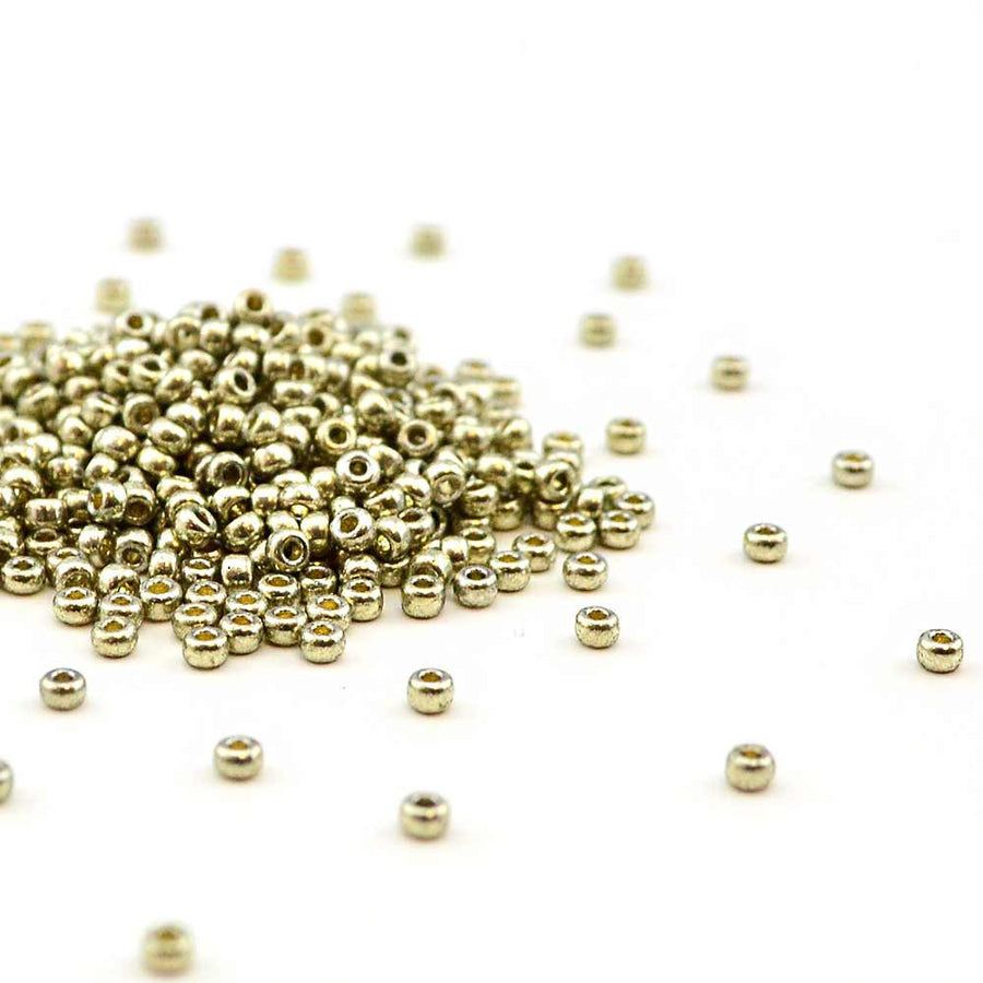 8-4221- Duracoat Galvanized Light Smoky Pewter , 8/0 Miyuki Seed Beads - Helby, Beadshop.com