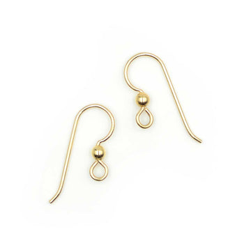 Gold Filled Ear Wires w/ 3mm Bead (1 pair)