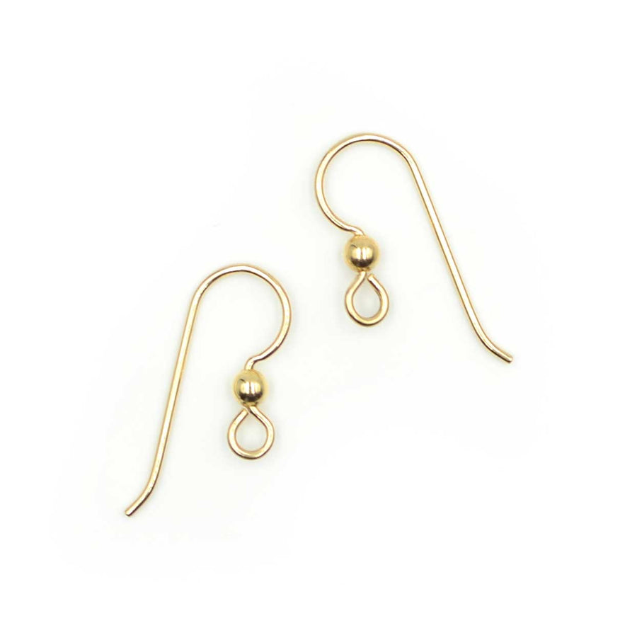 Gold Filled Ear Wires w/ 3mm Bead (1 pair)