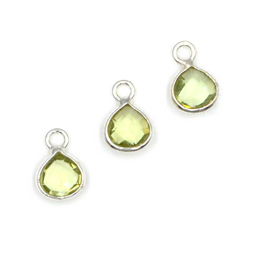 Green Amethyst Sterling Silver Bezel Briolette