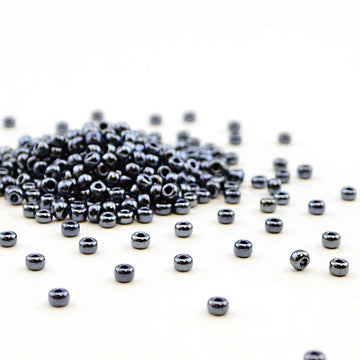 8-451- Gunmetal , 8/0 Miyuki Seed Beads - Helby, Beadshop.com