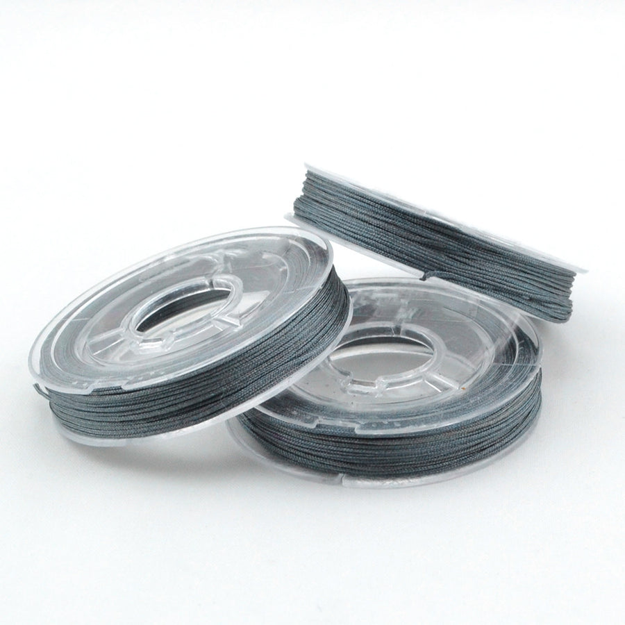 Dark Gray- 0.4mm , 0.4mm chinese knotting cord - Tangles n' Knots, Beadshop.com