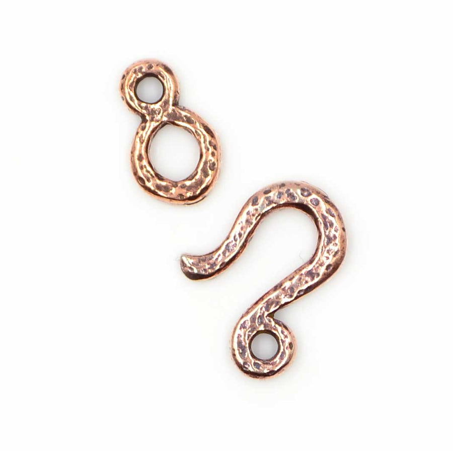 Hammered Hook & Eye- Antique Copper