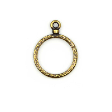 Hammered Hoop- Ant. Brass