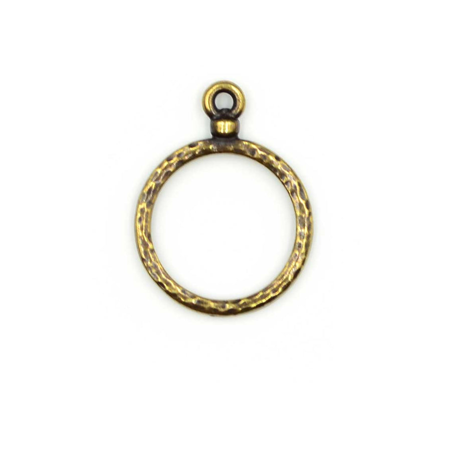 Hammered Hoop- Antique Brass
