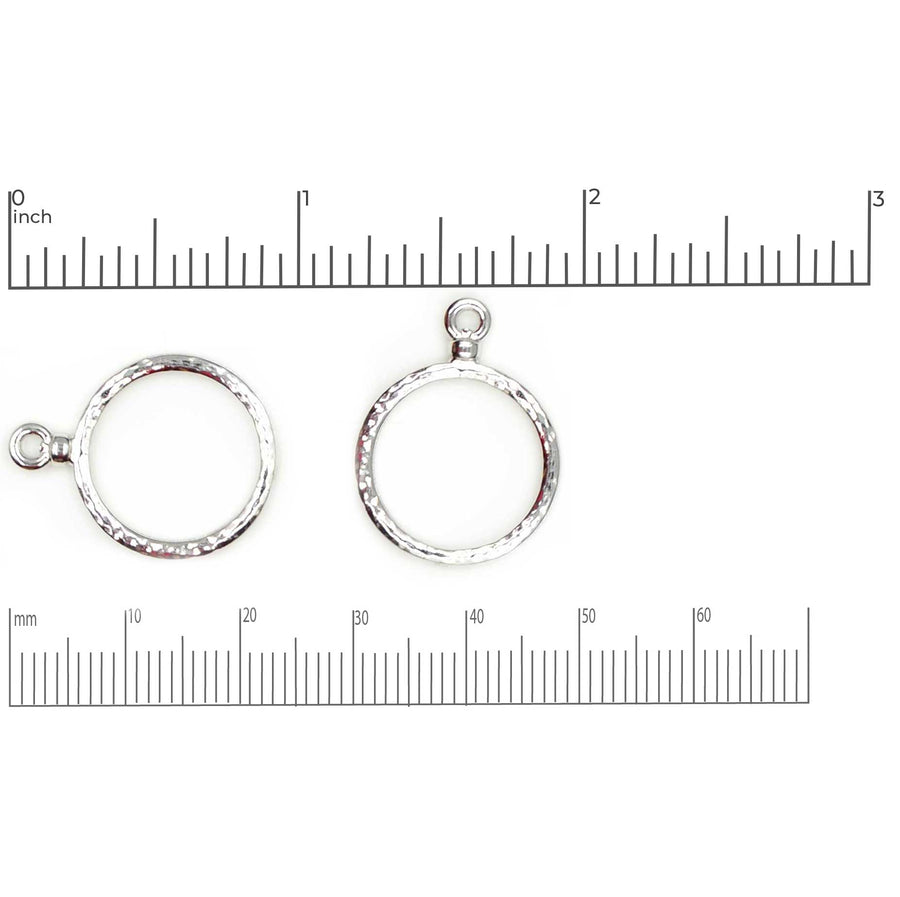 Hammered Hoops- White Bronze