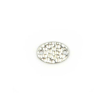 Hammered Oval Link- White Bronze