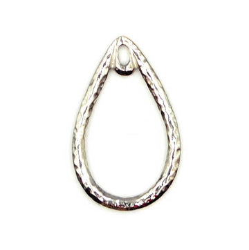 Hammered Teardrop- White Bronze