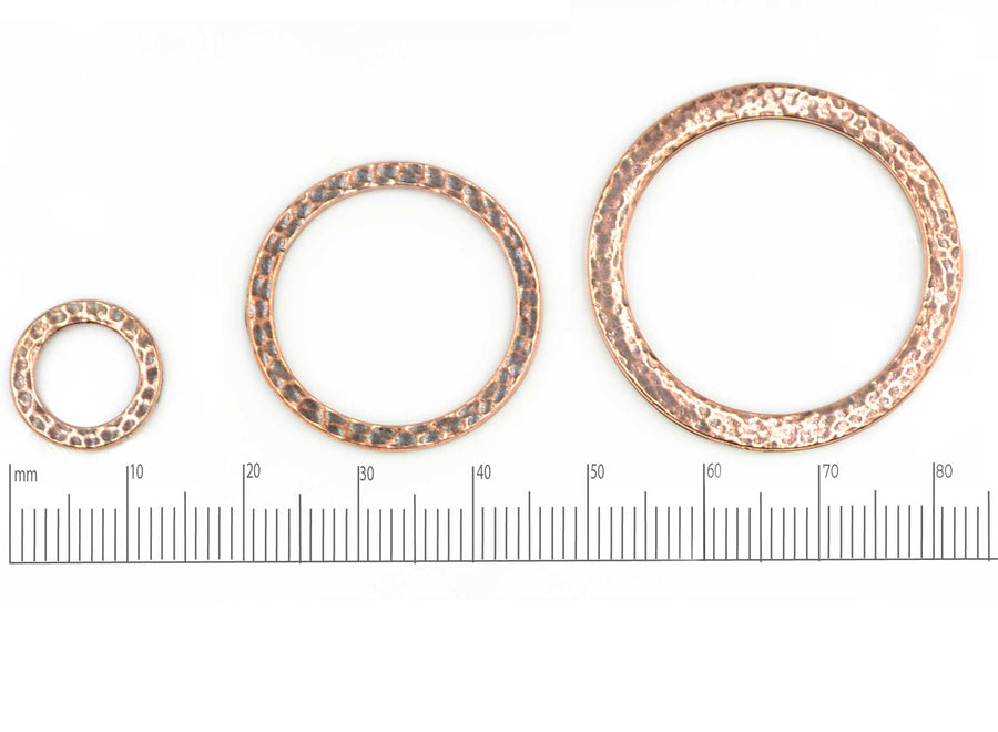 1.25 Inch Hammertone Ring- Gold