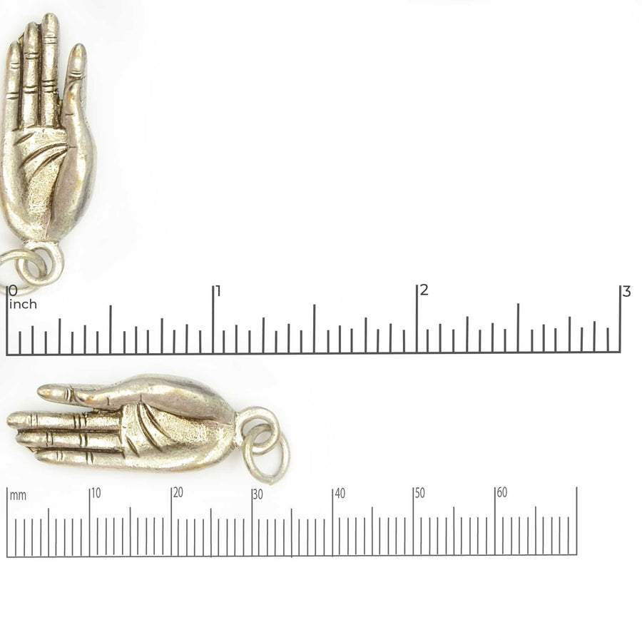 Hand Pendant- White Metal