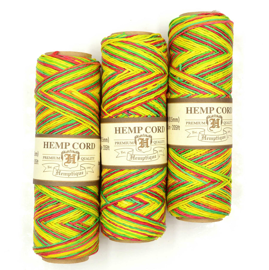 Hemp Cord #10- Variegated Rasta