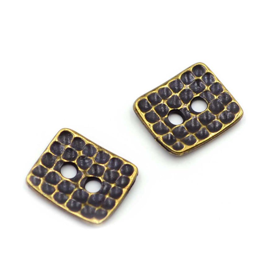 Honeycomb Button- Brass