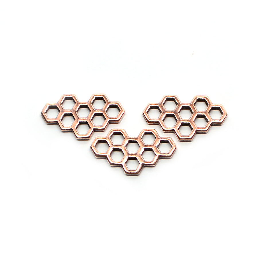 Honeycomb Link- Antique Copper